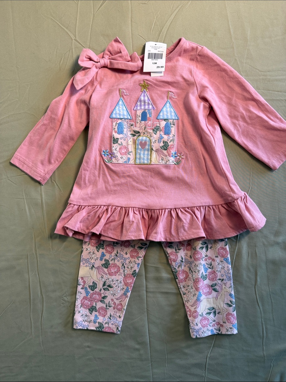 Good Lad Pink Castle Tunic & Floral Leggings Set